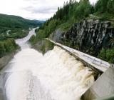 Höljes vattenkraftverk i Klarälven i värmländska Torsby. Foto: Stefan Sjödin, Fortum