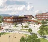 Økern skola i Oslo. Illustration: L2 Arkitekter