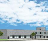 Skiss på EBM-papsts nya fabrik i Lanshut Illustration: EBM-papst