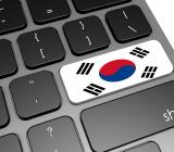 Sydkoreanska flaggan på ett tangentbord. Foto: Colourbox