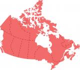 Karta över Kanada. Illustration: Colourbox