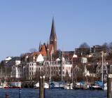 Nordtyska Flensburgs skyline. Foto: Colourbox
