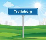 Ortskylt för Trelleborg. Illustration: Colourbox