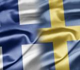 Finska och svenska flaggorna i förening. Foto: Colourbox