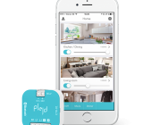 Ett av Plejds system, CTR-01 med tillhörande app. Illustration: Plejd