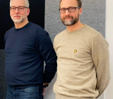 Mikael Grubb (tv), delägare och vd på Grubb & Cronvall, och Niklas Ulin, vd på Instalcodottern Milen Ventilation. Foto: Instalco