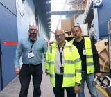VVS Krafts projektledare Johan Höglund (t v), konsulten Sven Stenbäck som projekt- och installationsleder för Sveriges Radio Förvaltnings räkning samt VVS Krafts vd Ola Klockarås. Foto: Instalco VVS Krafts projektledare Johan Höglund (t v), konsulten Sven Stenbäck som projekt- och installationsleder för Sveriges Radio Förvaltnings räkning samt VVS Krafts vd Ola Klockarås. Foto: Instalco