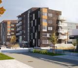 110 nya lägenheter i kvarteret Ugglan i Malmöförorten Arlöv ska stå klara i slutet av 2020. Illustration: Jais Arkitekter