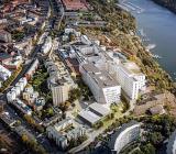 Södersjukhuset i Stockholm, flygvy med de nya byggnaderna