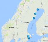 Karta över Umias etableringar vid årsskiftet 2016/2017. Illustration: Installationssiffror.se analysdatabas