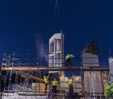 På Luciadagen påbörjade A-hus montaget av off-grid-huset i Skellefteå, som byggs i samarbete  med Skellefteå Kraft för att testa nya energisystem under de kommande tre åren. Foto: A-hus