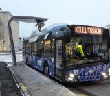 Elbuss i Tammerfors laddad med system från Ekoenergetyka. Foto: Ekoenergetyka