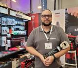 Cimcos Sverigechef Tobias Flensburg på Elmässan Stockholm 2025. Foto: Agnes Karnatz