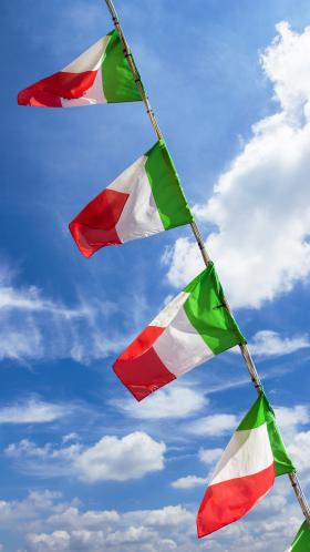 Italiens flagga. Foto: Colourbox