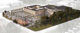 Hitachi Energys nya lokaler i Västerås. Illustration: Arkitekt Krook & Tjäder