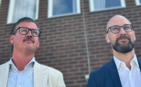 Malmbergs styrelseordförande Johan Folke (tv) och vd Stefan Andersson. Foto: Rolf Gabrielson