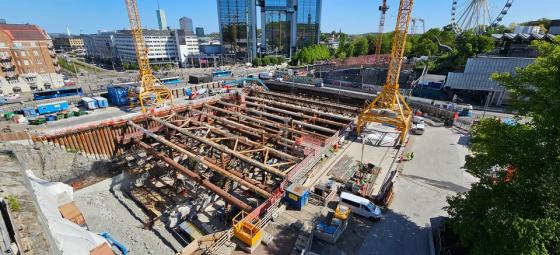 Korsvägen, del av Västlänken-projektet. Foto: Trafikverket