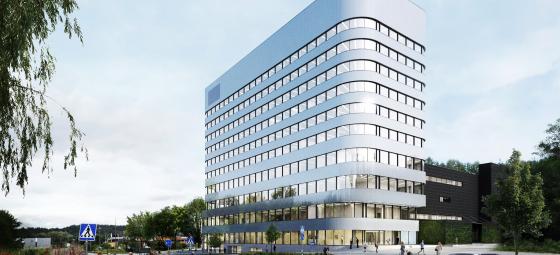 Nytt kontorshus och innovationscenter i Flemingsberg, med Alfa Laval som hyresgäst. Foto: Skanska Nytt kontorshus och innovationscenter i Flemingsberg, med Alfa Laval som hyresgäst. Foto: Skanska