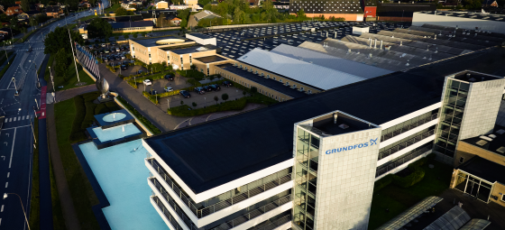 Grundfos huvudkontor i Bjerringbro. Foto: Grundfos Grundfos huvudkontor i Bjerringbro. Foto: Grundfos