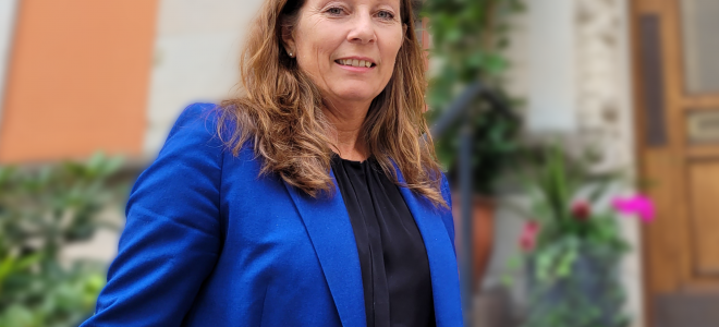 Marie Strannegård, vd för Axsol, Solkompaniet och Energiengagemang. Foto: Agnes Karnatz