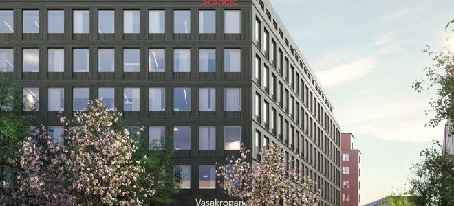 Hotell- och kontorsprojektet Hjärta i Uppsala. Illustration: Krook & Tjäder Hotell- och kontorsprojektet Hjärta i Uppsala. Illustration: Krook & Tjäder