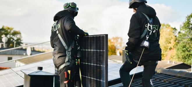 Sesols installatörer i arbete. Foto: Nordic Capital