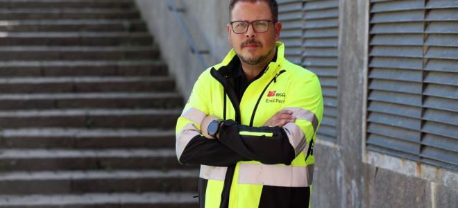 Emil Persson, Byggnads avtalssekreterare. Foto: Ulf Strand
