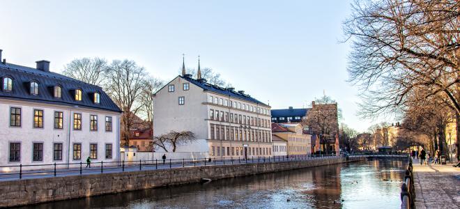 Fyrisån genom Uppsala. Foto: Colourbox
