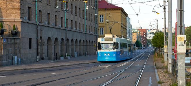 Spårvagn i centrala Göteborg. Foto: Colourbox