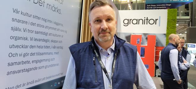 Joakim Akre, affärsutvecklingschef på Granitor Electro, på Elfack 2025. Foto: Agnes Karnatz