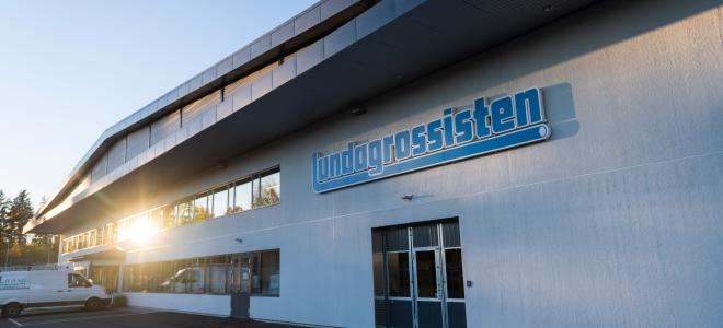 Lundagrossistens etablering i Norrtälje. Foto: Lundagrossisten