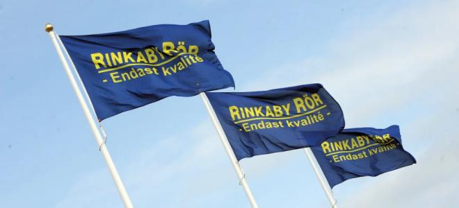 Rinkaby Rörs flagga. Foto: Rinkaby Rör