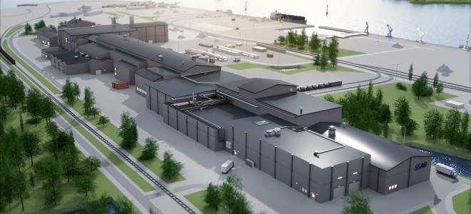 SSAB:s nya stålverk i Luleå. Illustration: SSAB