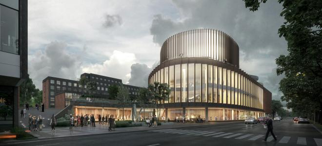 Åbos nya musikhus. Illustration: PES-Architects