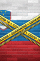 Covid 19-karantän över Sloveniens flagga. Illustration: Colourbox Covid 19-karantän över Sloveniens flagga. Illustration: Colourbox