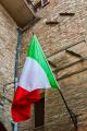 Italiens flagga på innergård. Foto: Colourbox