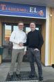 Regionchefen för Nimlas El, Lars Larsen (t v) och Tjädermos Els grundare och vd Fredrik Tjädermo. Foto: Nimlas