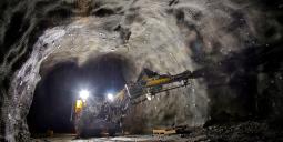 Bergsförstärkning i en av LKAB:s gruvor. Foto: Fredric ALM / Alm & ME