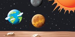 Skilda världar i solsystemet. Illustration: Colourbox