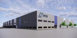 DFDS nya logistikcenter i Karlshamn. Foto: CH Square DFDS nya logistikcenter i Karlshamn. Foto: CH Square