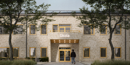 Nya Vätternskolan i Motala. Illustration: What Arkitektur/Norconsult