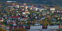 Vy över Kiruna stad. Foto: Colourbox Vy över Kiruna stad. Foto: Colourbox
